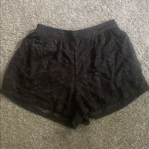 Hollister Black lace shorts small